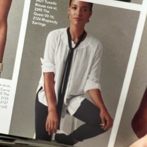 Cabi Small Tuxedo Blouse